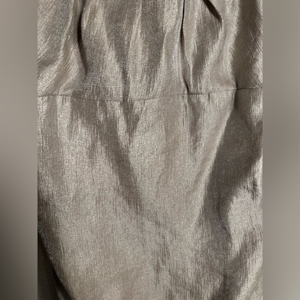 Fancy suzi chin by maggie boutique size 10 scrunch metallic party dress - Picture 2 of 11